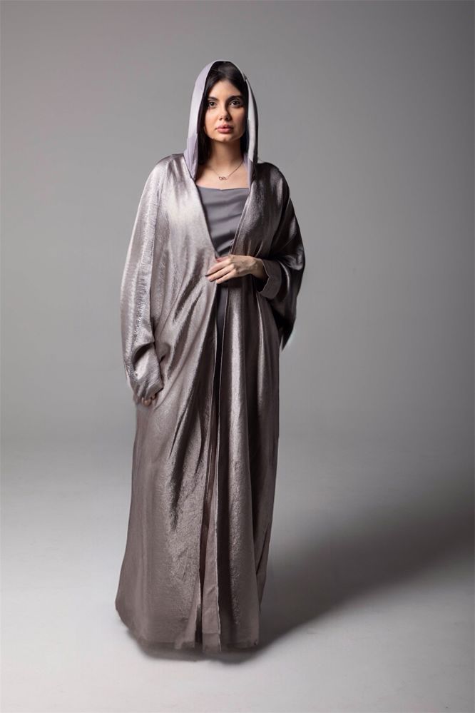 Luxury grey Abaya_thumbnail_2
