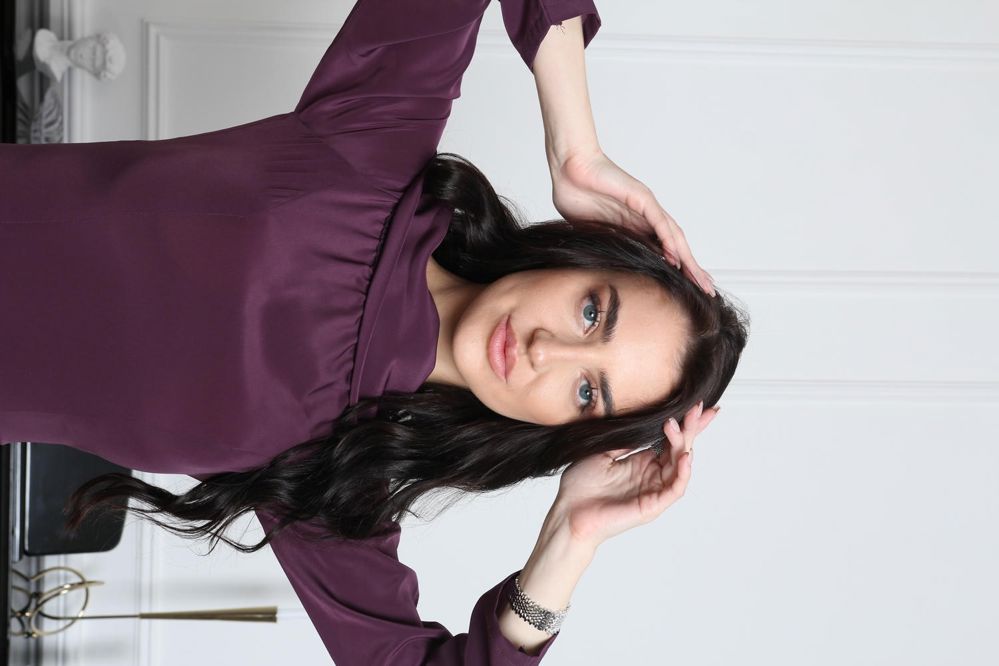  Elegant Evening Dress - Plum Purple_thumbnail_2